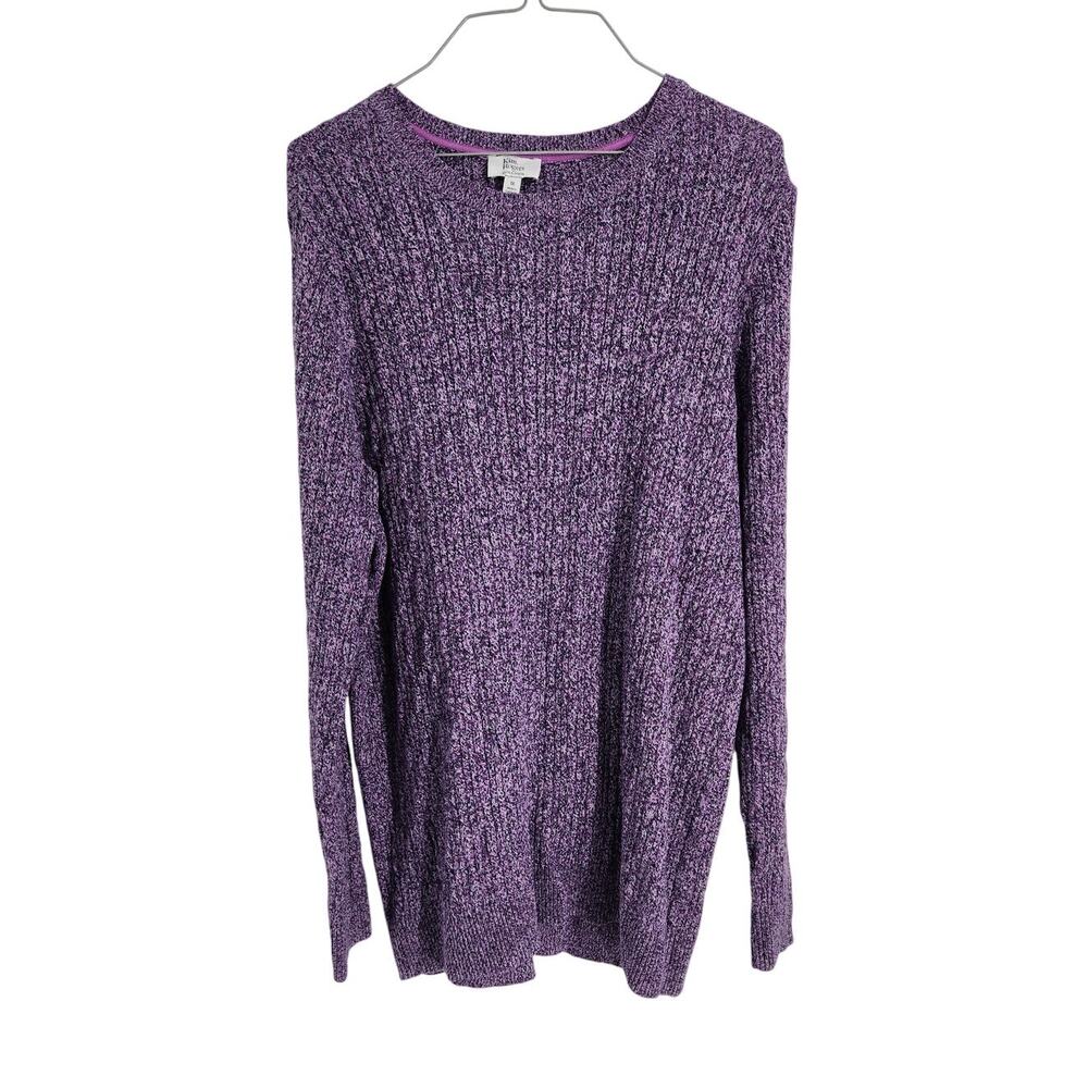 Kim Rogers Purple Knit Sweater Women's Plus Size 1X